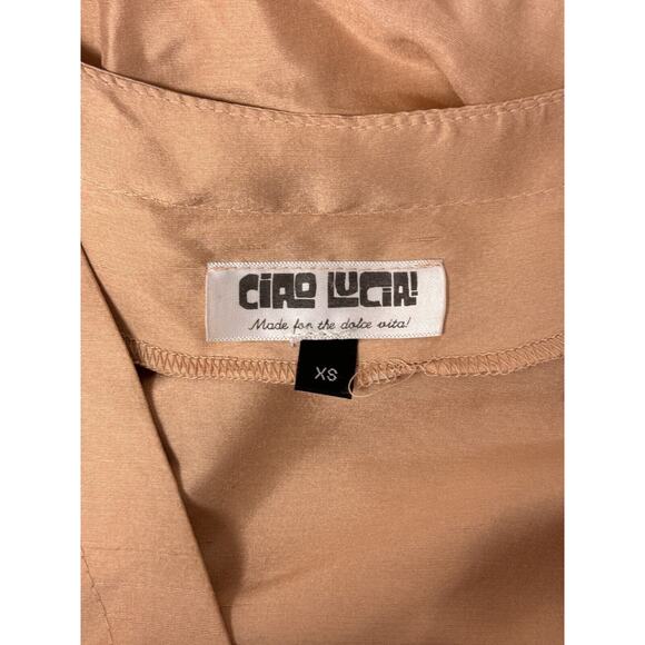 Ciao Lucia Dress XS Womens Silk Linen Combo Sleeveless Midi - Picture 7 of 7